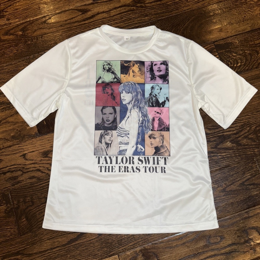 Taylor Swift Era's Tour White Tee Sz M‎ Music Popstar